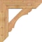 Ekena Millwork Olympic Slat Smooth Bracket w/ Offset Brace, Western Red Cedar, 7 1/2"W x 28"D x 28"H BKT0806X28X28OLY06SWR - alternate 2
